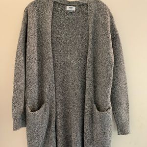 Long Knit Gray Cardigan
